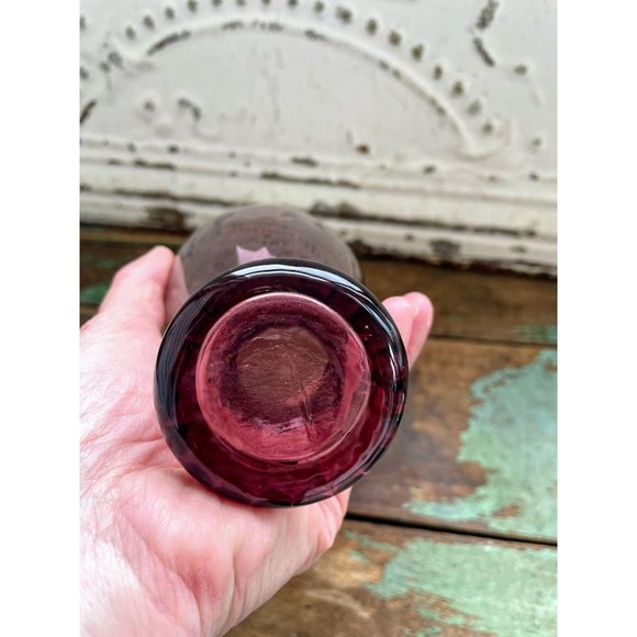 Vintage Rosssini Italian Art Glass Vase Purple - Picture 7 of 8